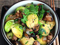 Brussel Sprouts and Pork in Black Bean Sauce