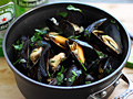 Beer Steamed Mussels