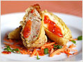 Minced Chicken with Pork Rolls
