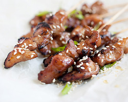 Honey Sesame Chicken Skewers