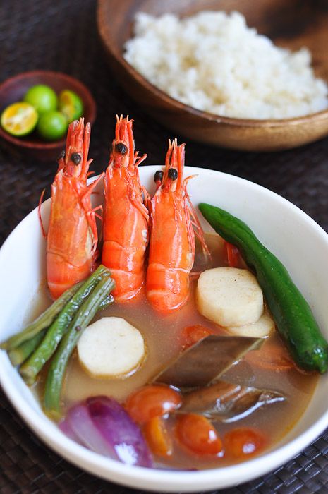Shrimp Sinigang (Sinigang na Hipon) Recipe | rasamalaysia.com