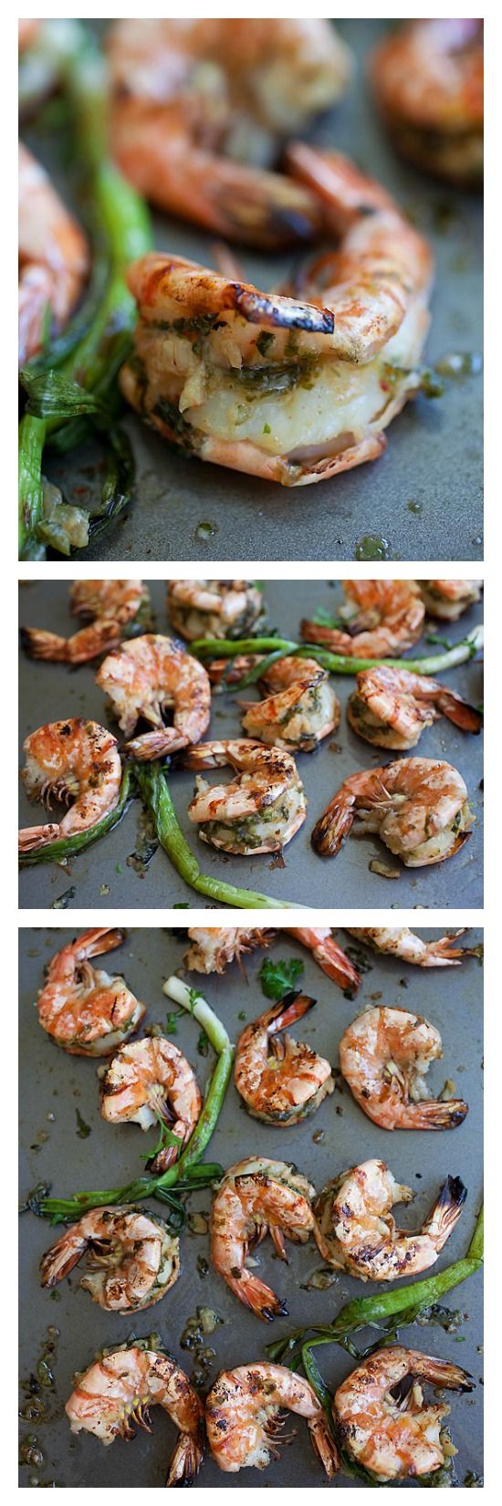 Kimchi-Miso butter grilled shrimp. Make a bunch of these yummylicious shrimp for the upcoming Labor Day weekend | rasamalaysia.com