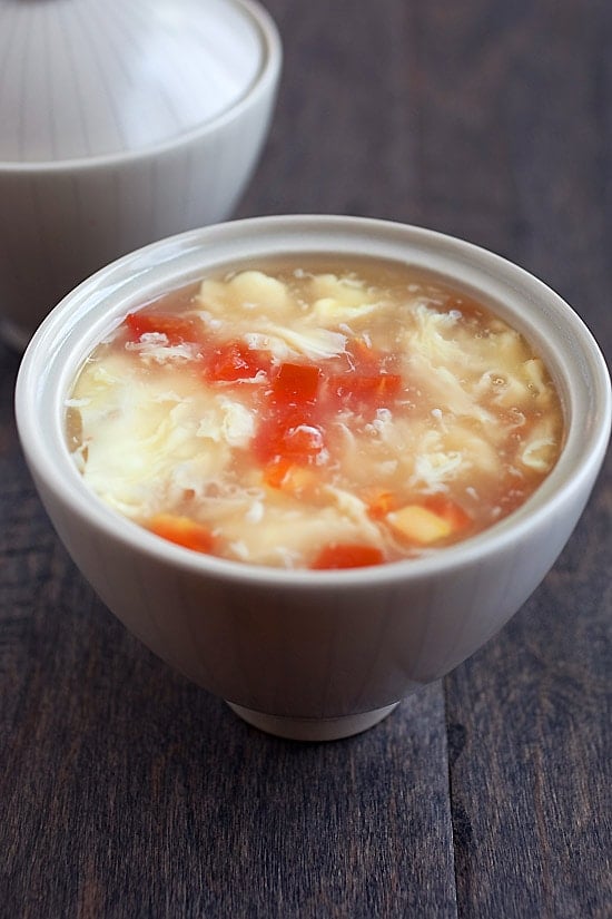 Egg drop soup - easiest and best Chinese egg drop soup recipe you'll find online. Takes 10 minutes, delicious and much better than takeout | rasamalaysia.com