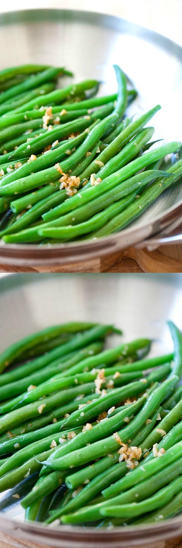 Garlic Green Beans - 10-min stir-fry green beans recipe with garlic. Super healthy, easy and budget-friendly for the entire family.| rasamalaysia.com