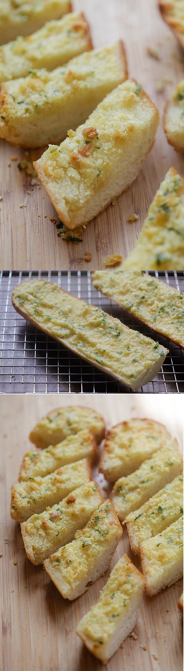 Parmesan Garlic Bread- Turn regular Italian bread into delicious, buttery parmesan garlic bread with this quick and easy recipe. | rasamalaysia.com