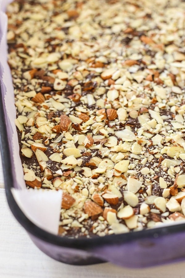 Easy and the best homemade almond toffee recipe for Christmas holidays.