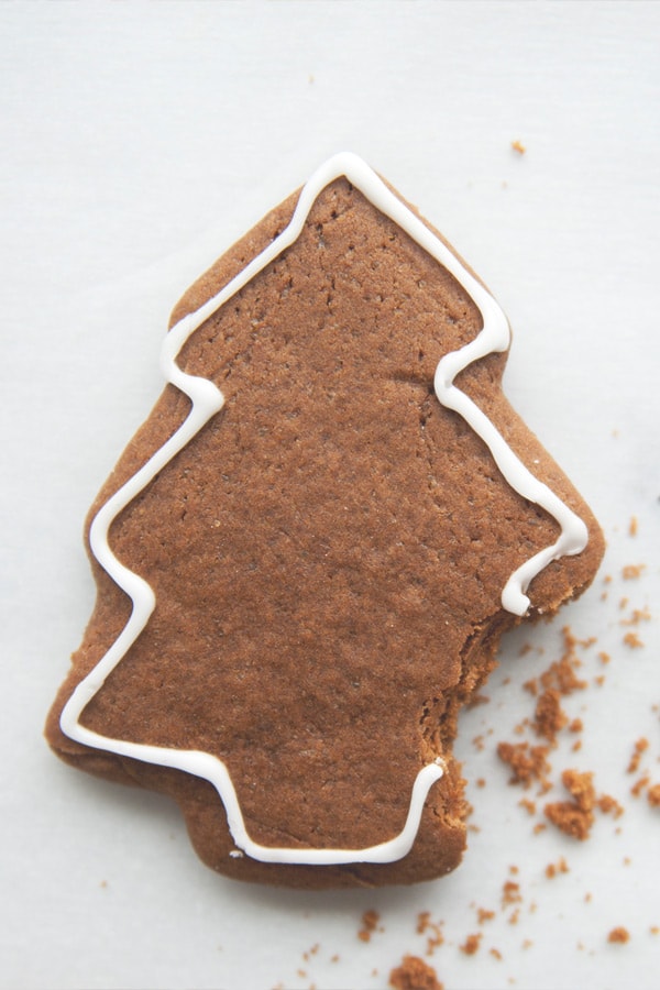 Homemade gingerbread man cookies.