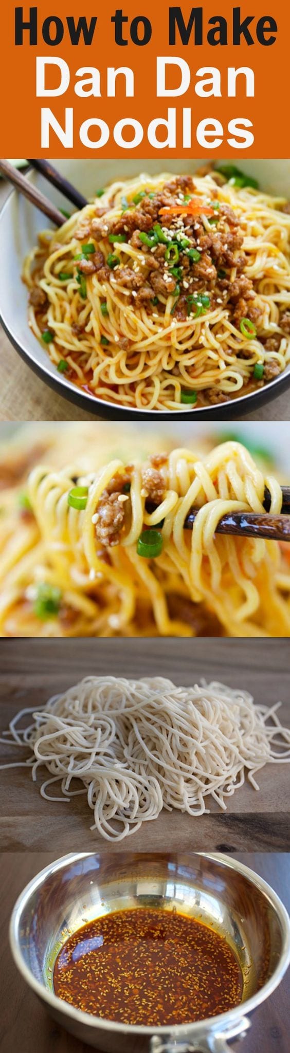 Dan Dan Noodles - Savory and spicy Sichuan noodles with ground meat. Dan Dan Mian is a delicious and hearty meal. Learn it with this easy recipe. | rasamalaysia.com
