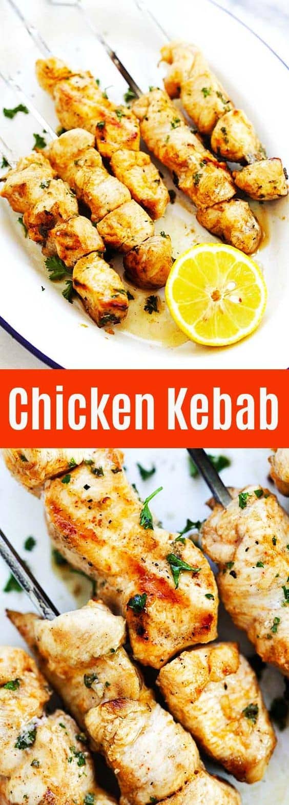 Chicken Kebab - easy recipe with the juiciest and best kebab ever! Threaded on skewers and marinated with olive oil, lemon juice, paprika, garlic and cumin | rasamalaysia.com
