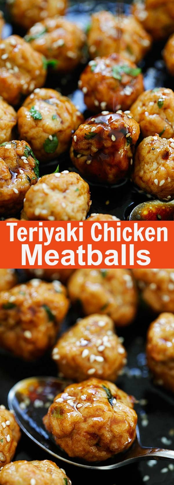 Teriyaki Chicken Meatballs - juicy and moist chicken meatballs with sweet and savory teriyaki sauce. These meatballs are so good you'll want them every day | rasamalaysia.com
