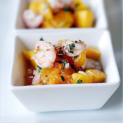 Fruit Salad Recipe (with Baby Shrimps and Toasted Coconut): This is especially refreshing for those in Southern California now because of the heat wave, so here is the recipe to share with you. | rasamalaysia.com