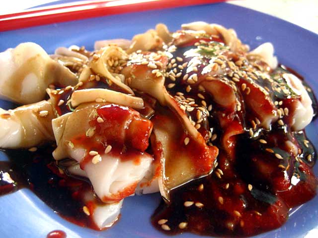 Image result for chee cheong fun red sauce pics