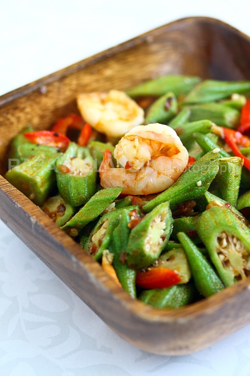 Sambal Okra - Sambal Lady's Fingers - Rasa Malaysia