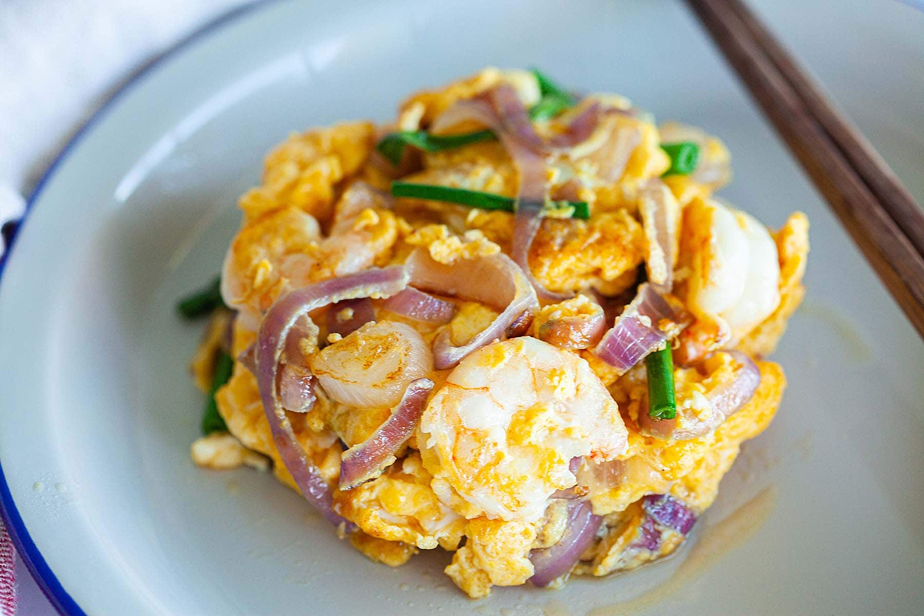 Shrimp Omelette Chinese Shrimp Omelet Rasa Malaysia