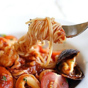 Angel Hair Pasta with Seafood