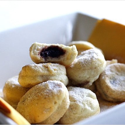 Souffle Egg White Balls with Red Bean Paste