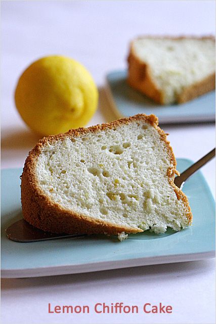 Lemon Chiffon Cake Recipe - lemony essence and pillowy soft texture. | rasamalaysia.com