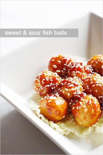 Sweet and Sour Fish Balls recipe - I love cooking fish balls dishes such as curry fish balls, braised fishballs with bean curd and daikon in claypot, and sweet and sour fish balls featured. | rasamalaysia.com