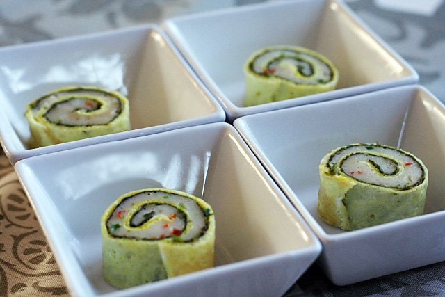 Steamed Fish Rolls - not sushi, but fish paste wrapped with plain egg omelet and then steamed to mouth-watering perfection. | rasamalaysia.com