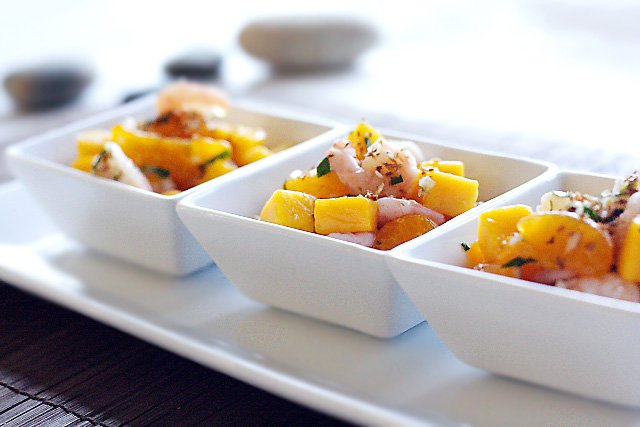 Fruit Salad Recipe (with Baby Shrimps and Toasted Coconut): This is especially refreshing for those in Southern California now because of the heat wave, so here is the recipe to share with you. | rasamalaysia.com