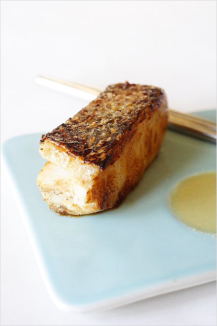 Miso-Marinated Sea Bass recipe - I love Chilean sea bass–the flesh is always so moist, tender, silky, and sweet. I also love the texture and the mouth feel of Chilean sea bass…it’s absolutely perfect for this miso recipe. | rasamalaysia.com