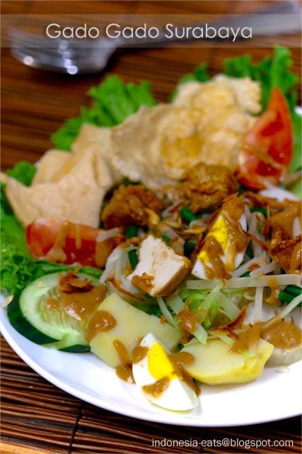 Gado-gado is one of the well-known dishes from Indonesia. Gado-gado literally means “mix mix” since gado-gado is the plural word of gado, so gado-gado means mixes. | rasamalaysia.com