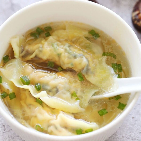 Shui Jiao (水饺) Chinese dumpling ready to serve.