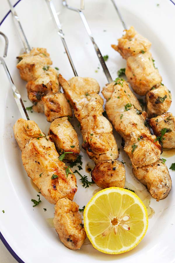 Easy and healthy chicken kebab recipe .