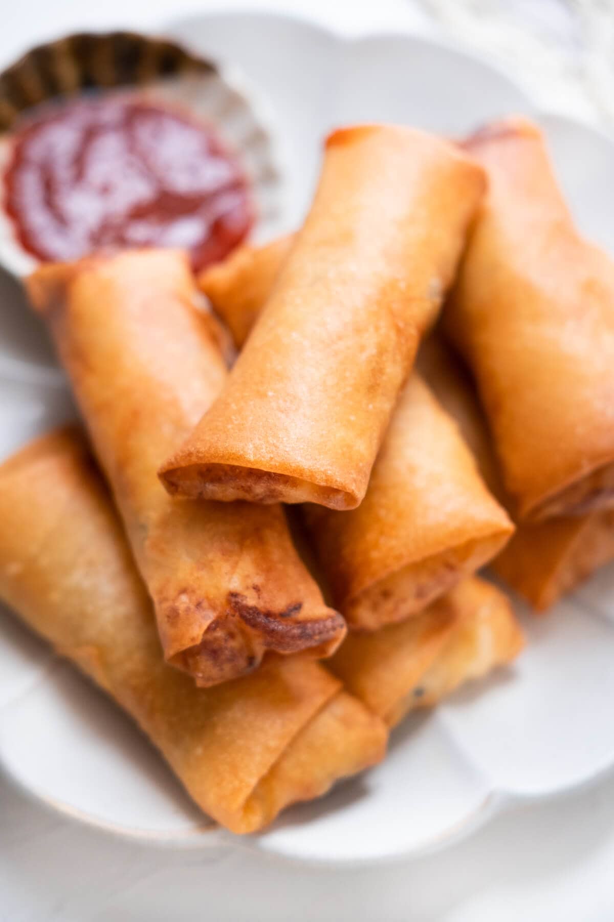 Fried spring rolls or fried popiah in Malaysia.