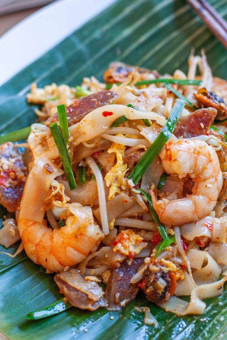 Penang Fried Flat Noodles - Char Kuey Teow - Rasa Malaysia