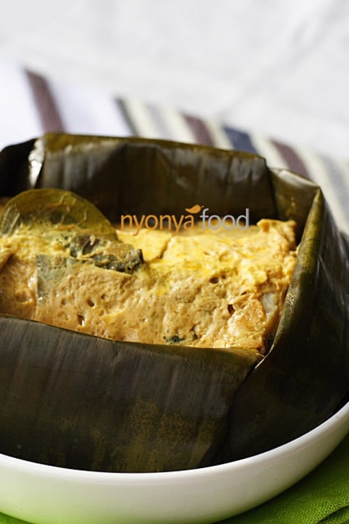 Nyonya Fish Custard Wrapped With Banana Leaves Otak Otak Rasa Malaysia