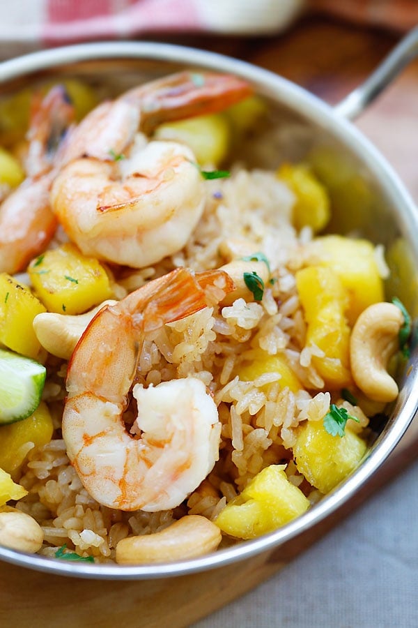 Authentic and the best Thai pineapple fried rice.