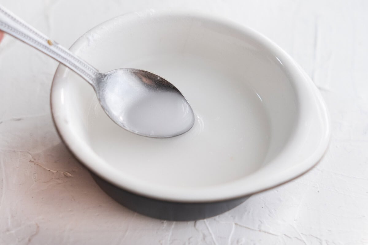 Cornstarch slurry in a bowl.