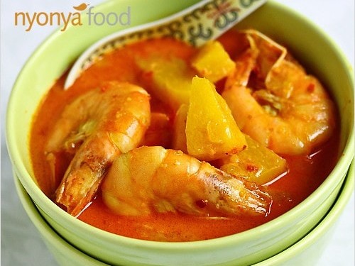 Pineapple Prawn Curry Udang Masak Lemak Nenas