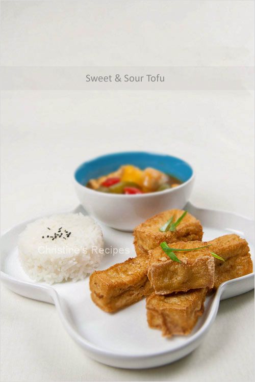 Sweet and Sour fried tofu is a simple and homey Chinese recipe. Easy sweet and sour friend tofu recipe which is delicious as a main dish or appetizer. | rasamalaysia.com