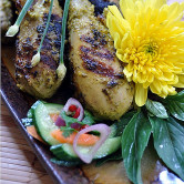Grilled Coconut Chicken with Lemon Basil