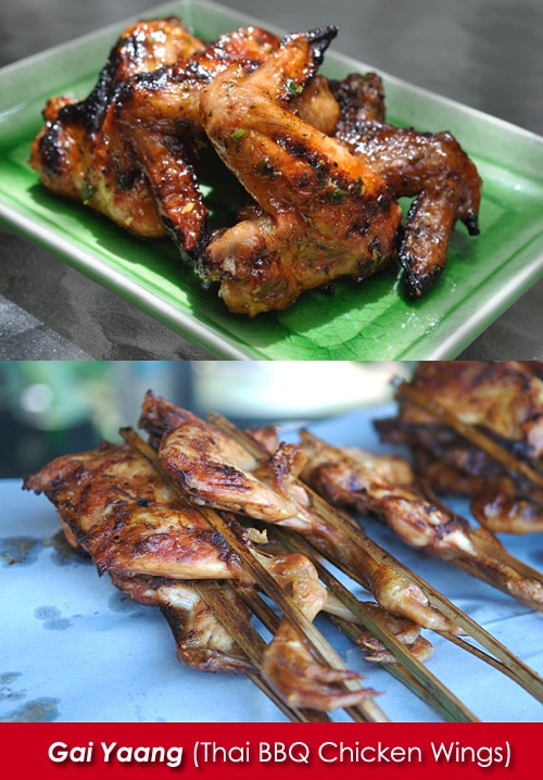 Try out Gai Yaang or Thai BBQ Chicken Wings with a sweet-and-spicy chili glaze for the next Superbowl game! | rasamalaysia.com