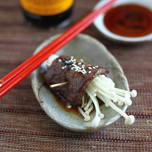 Japanese Beef Rolls with Mizkan Ponzu