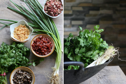 Herbs and ingredients.