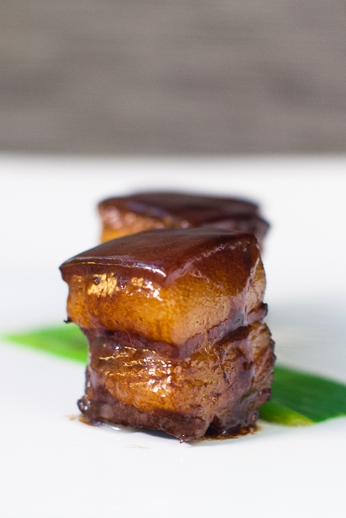 Authentic homemade Chinese slow cooker braised pork belly.