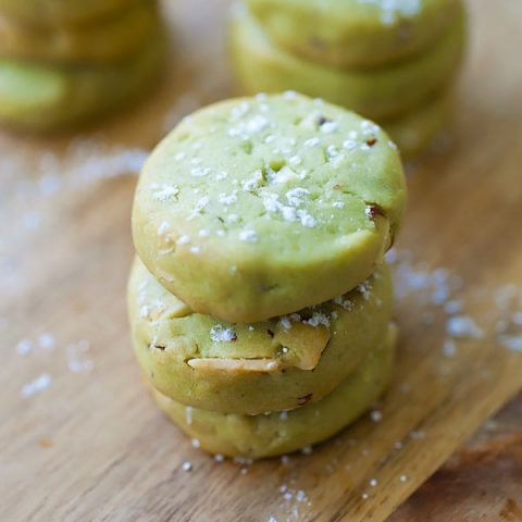 matcha cookies with almond