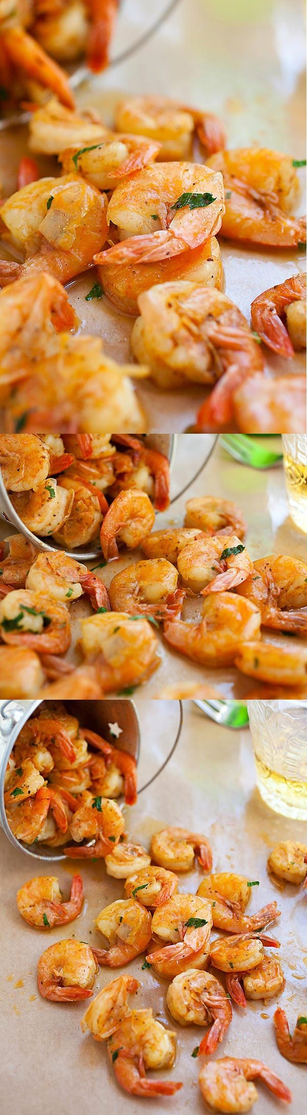 Peel and Eat Shrimp - the easiest shrimp recipe made with butter, beer and spices. Takes 10 mins to make and a staple for summertime | rasamalaysia.com