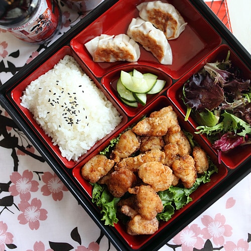 Japanese Fried Chicken Bento  Easy Delicious Recipes