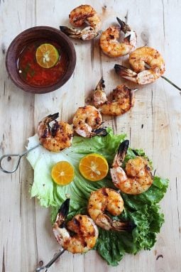 Lemongrass and Sriracha Grilled Shrimp - Rasa Malaysia