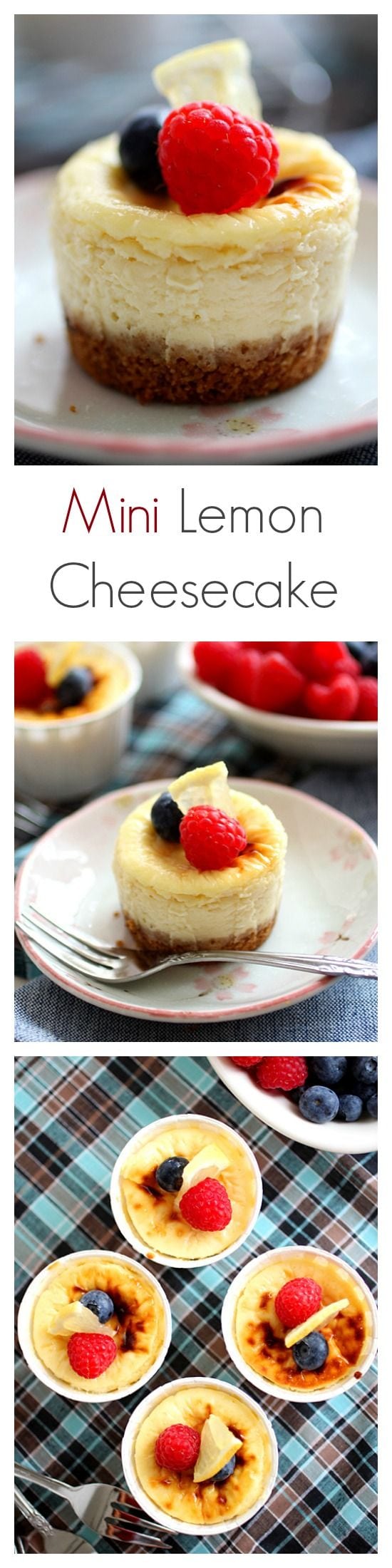 Mini lemon cheesecake recipe. Super rich, creamy, and citrusy cheesecake, in a cute mini size. Make yours today | rasamalaysia.com