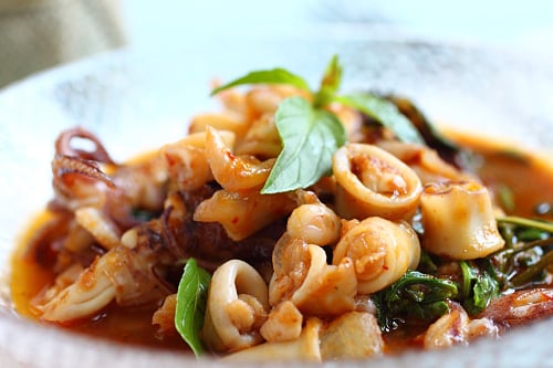 Thai Basil Squid Rasa Malaysia