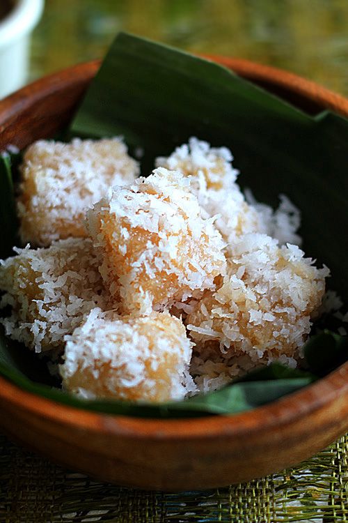 Cassava Cake with Shredded Coconut - Rasa Malaysia