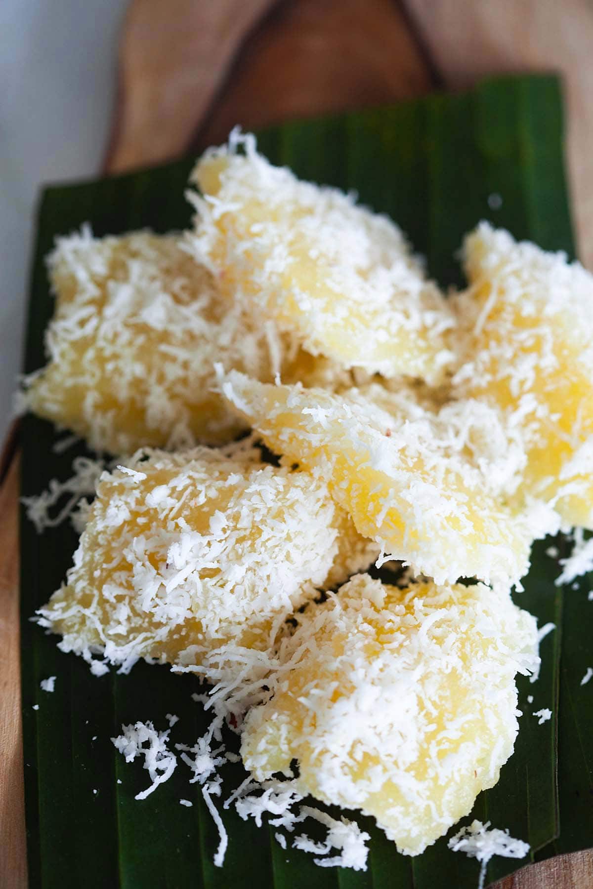 Cassava - Cassava Cake with Coconut - Rasa Malaysia