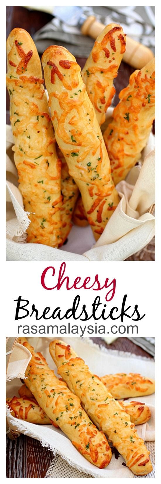 Cheese breadsticks recipe. Homemade cheese breadsticks are the best. Make these at home | rasamalaysia.com