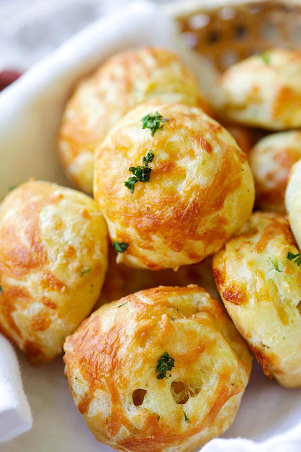 Cheese Puffs, or in French called Gougeres are made with pate a choux dough. 